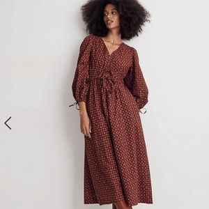Madewell Sophia Tie-Front Midi Dress